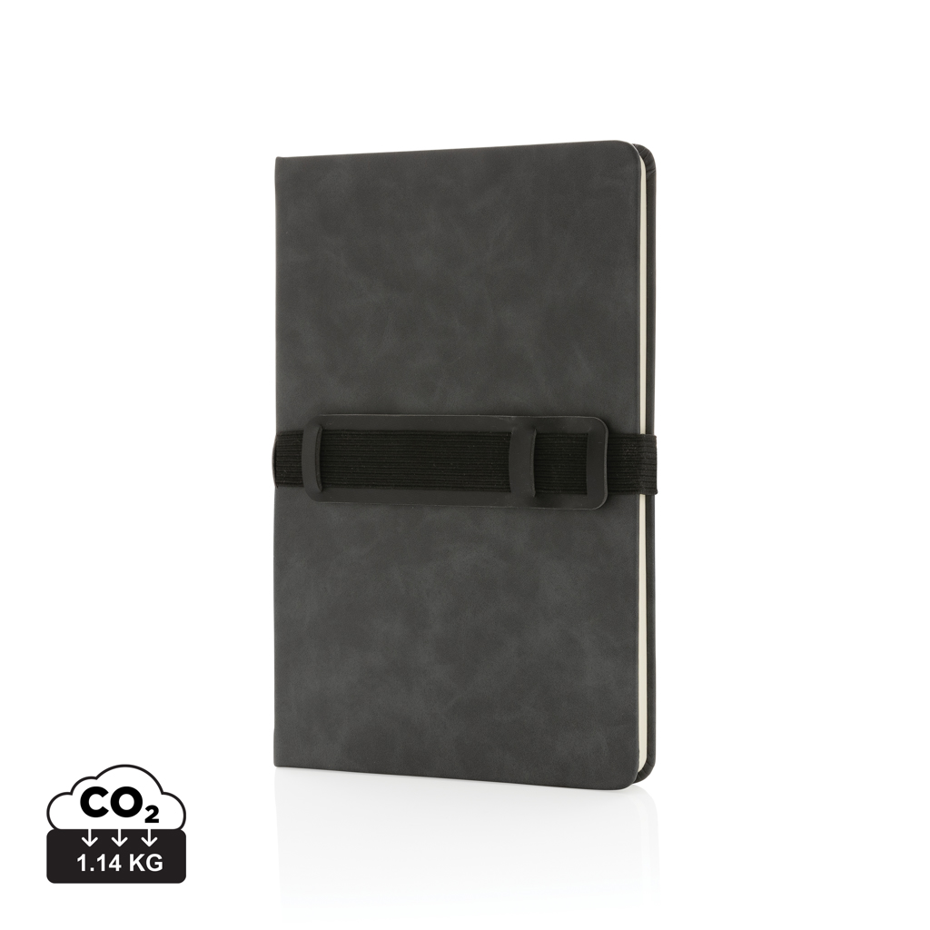 Deluxe PU Notitieboek A5 met Telefoon- en Pennenhouder - Tremelo