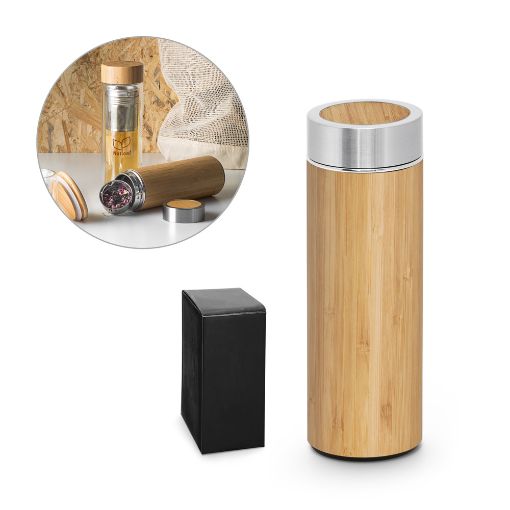 Bamboe Thermosfles met Theezeef - Avelgem