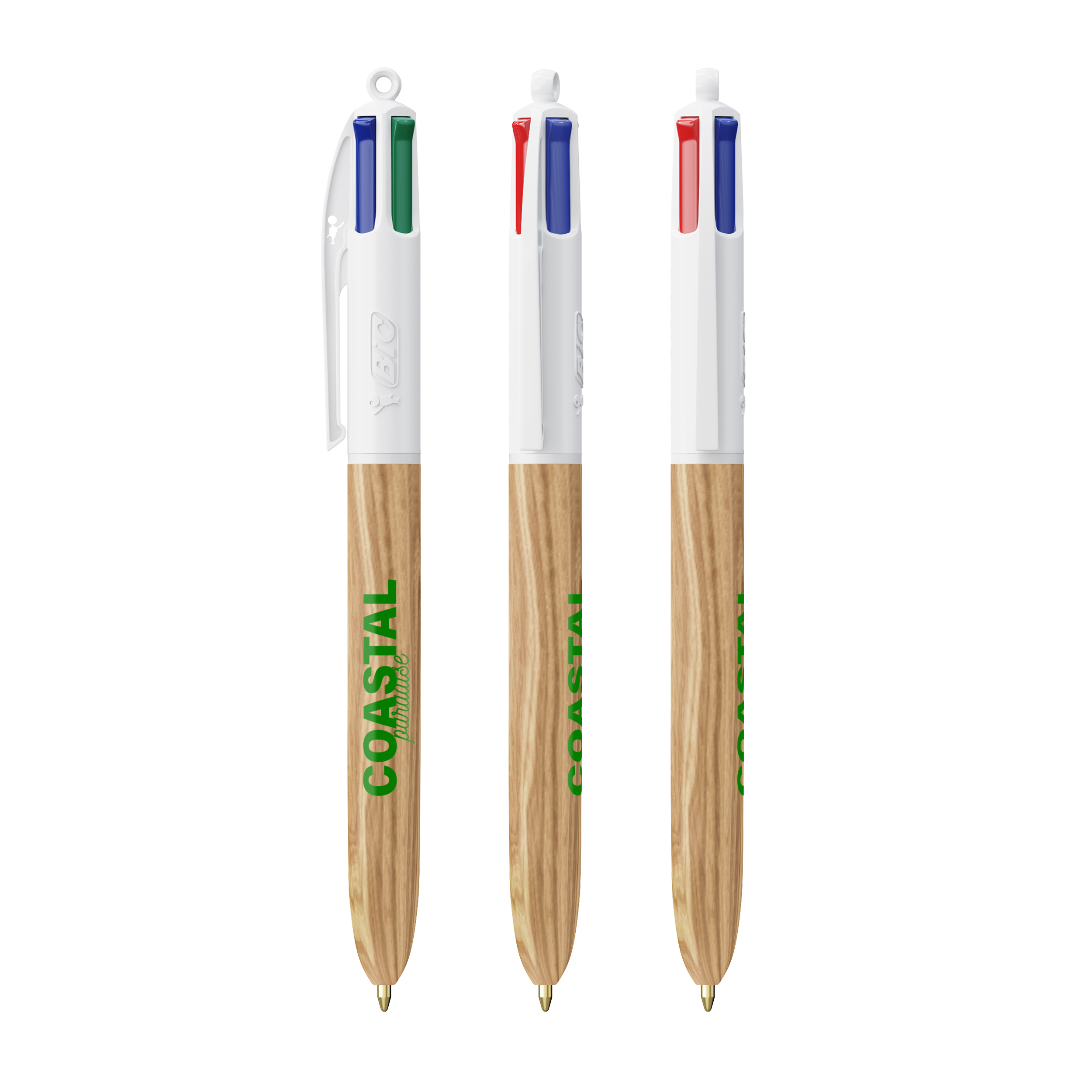 4 Kleuren Houtstijl Pen - Gingelom