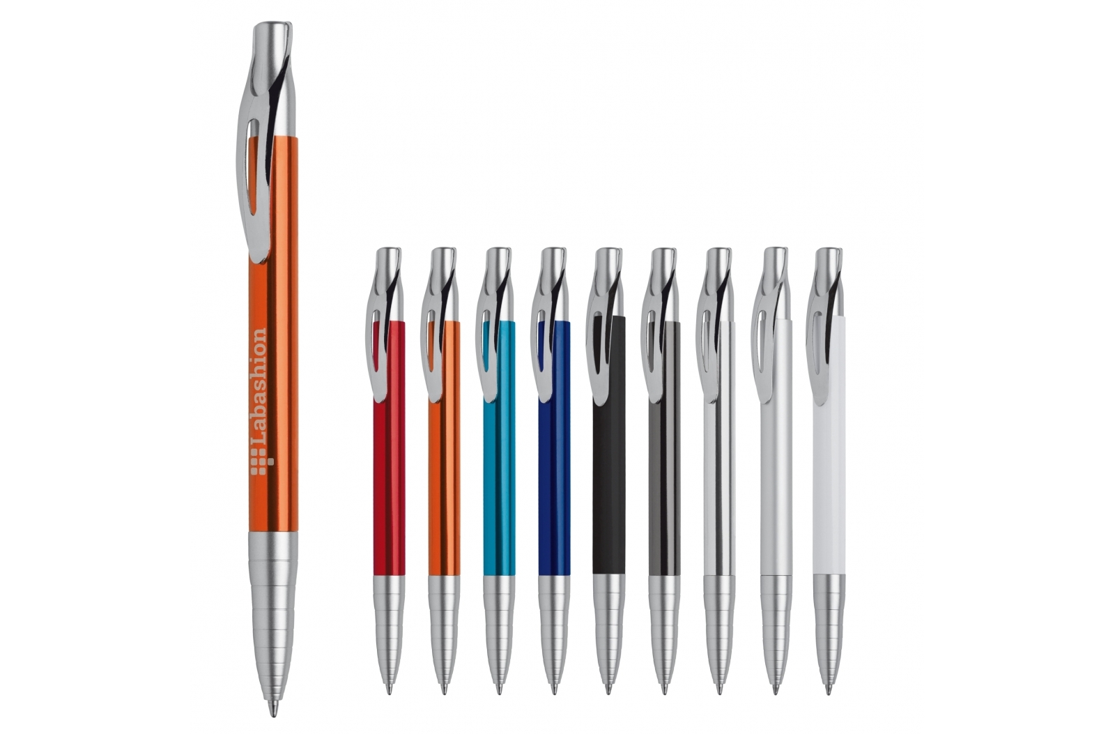 Aluminium balpen met metalen clip - Tessenderlo