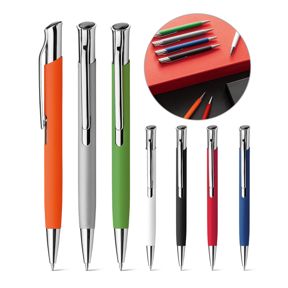 Aluminium balpen met rubberen afwerking - Zoutleeuw