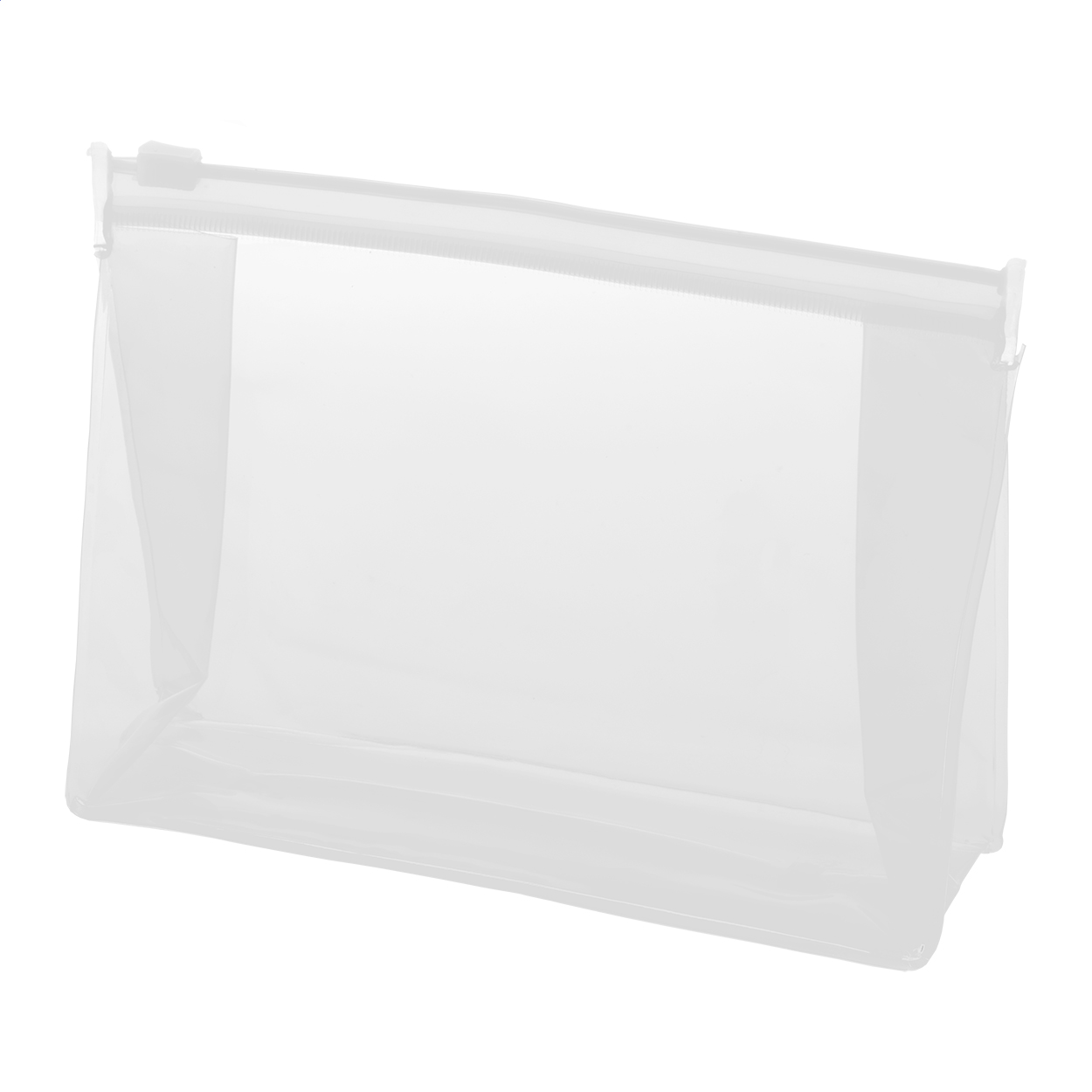 Paqua transparante toilettas van PVC met rits, bedrukt met uw logo bedrukken met logo