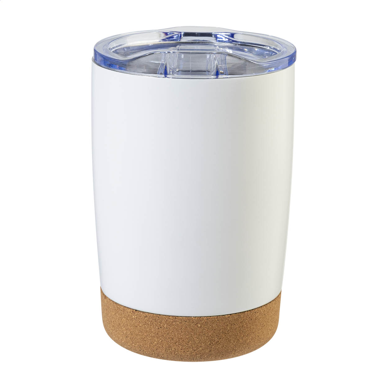 Tercox thermobeker van RVS met kurken voet, 380 ml, met uw logo