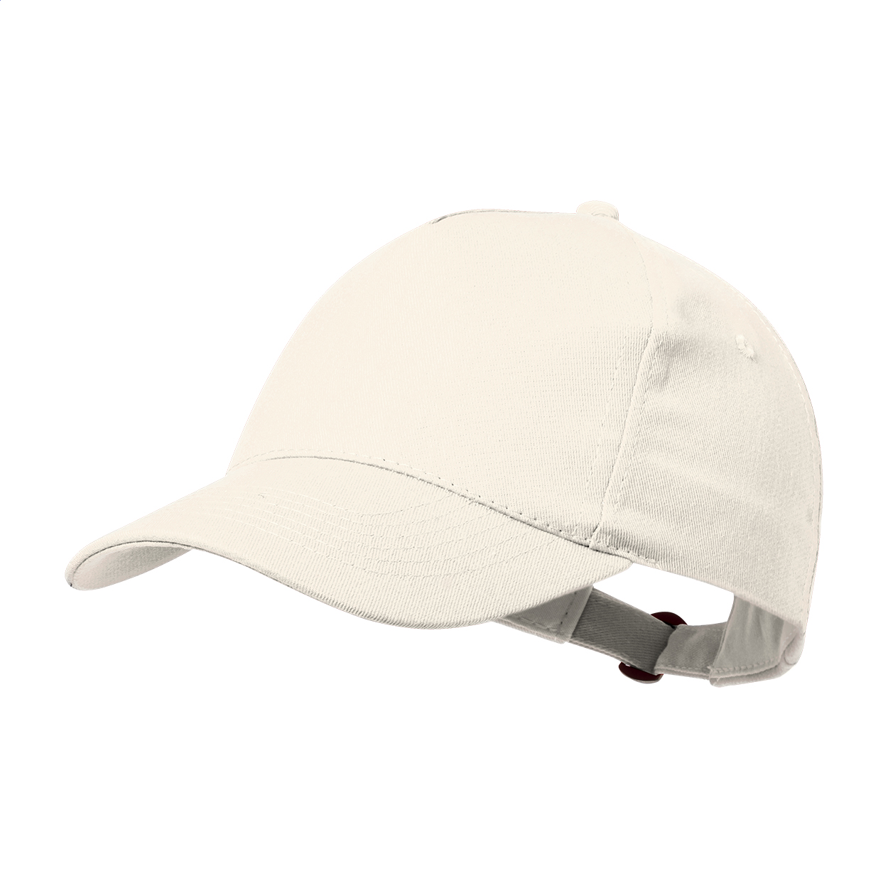 Rebicap 5-panel baseballpet van gerecycled katoen met metalen gesp en logo