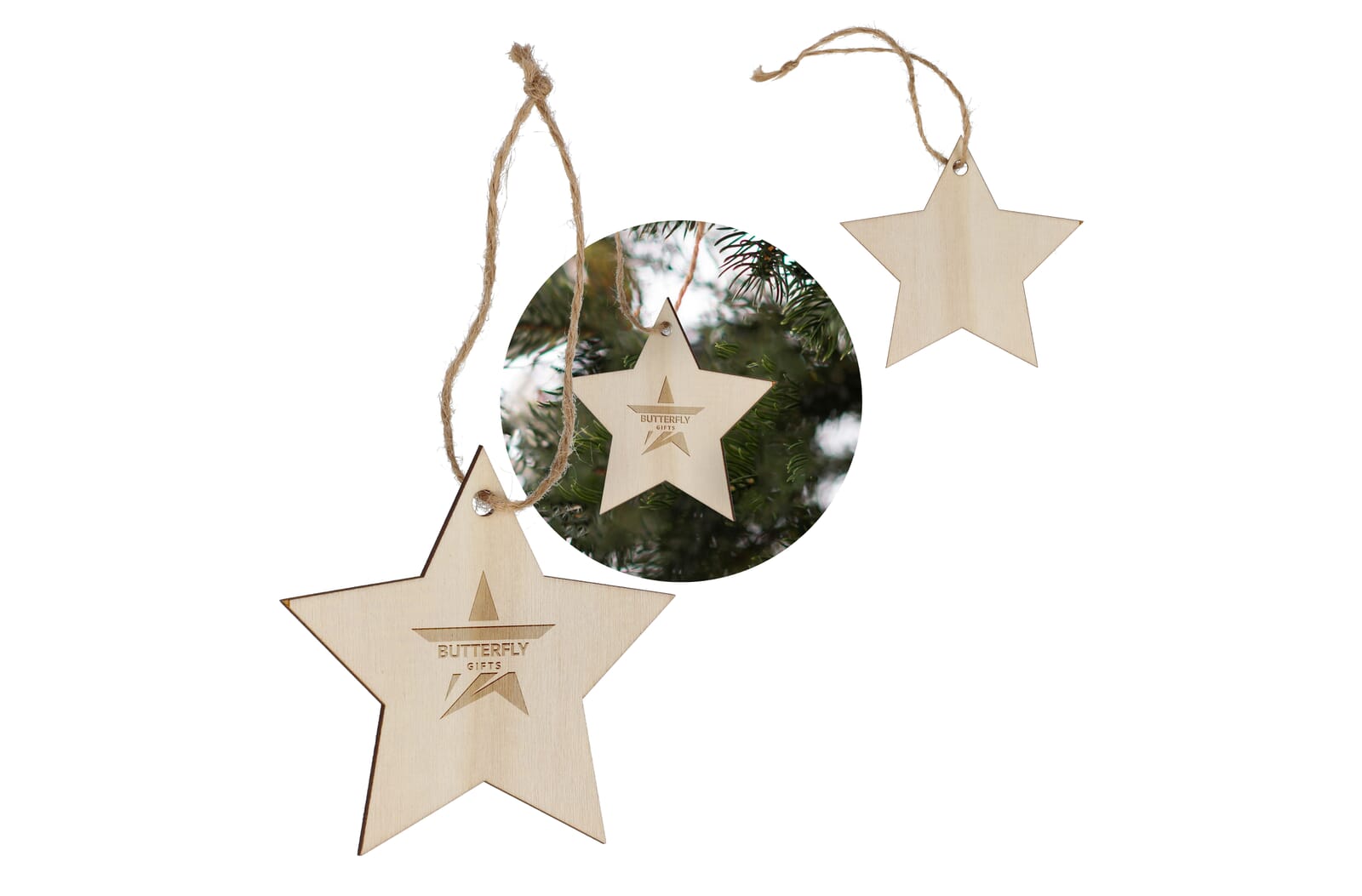 Stervormige Houten Kerstversiering - Oudenburg
