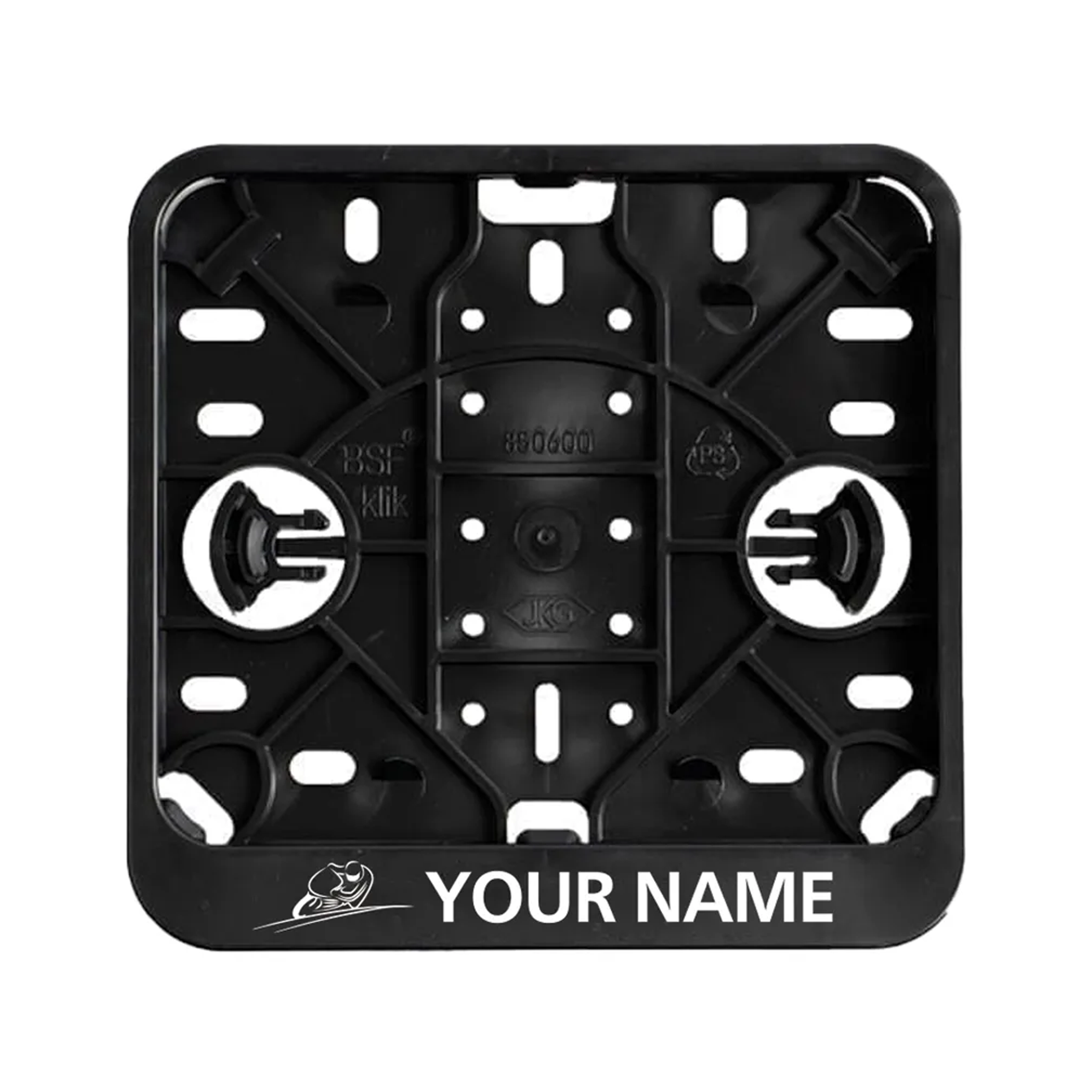 Vierkante Bromfietskentekenplaathouder - Nieuwenhove