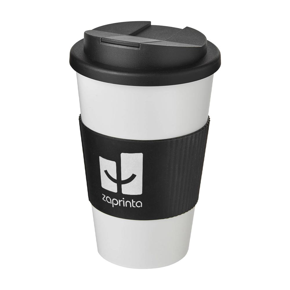 Hergebruikbare 350 ml beker met grip en morsbestendig deksel - Hechtel-Eksel
