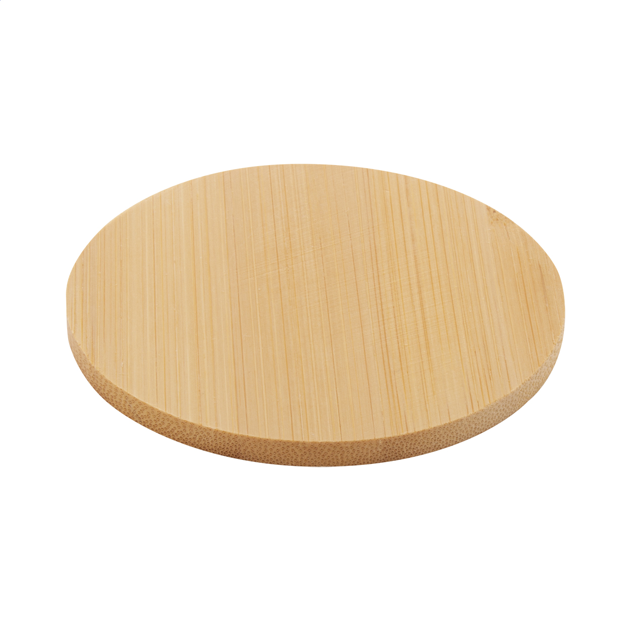 Zhuli onderzetter rond van natuurlijk bamboe met uw logo bedrukken met logo