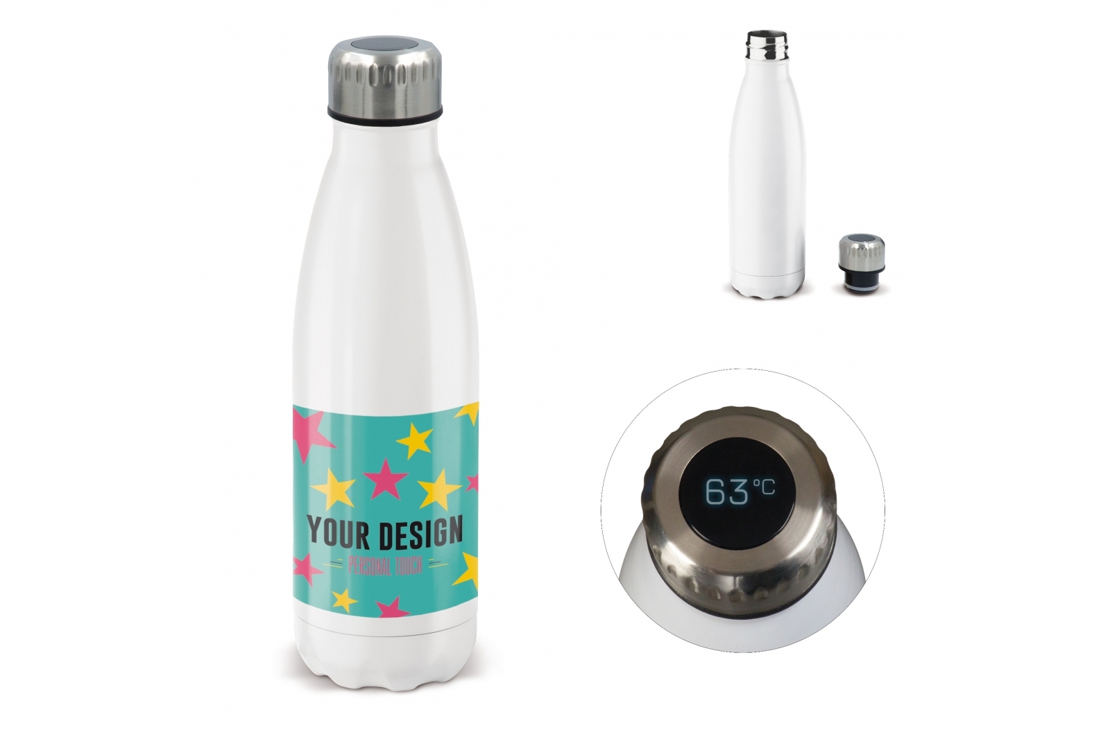 Thermo Fles met Temperatuurweergave 500ml - Oosterzele