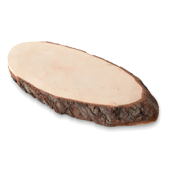 Ovale houten snijplank met bast - Tremelo