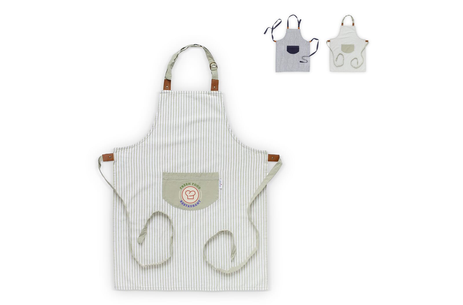 Zweedse Elegantie Schort met Strepen - Herne