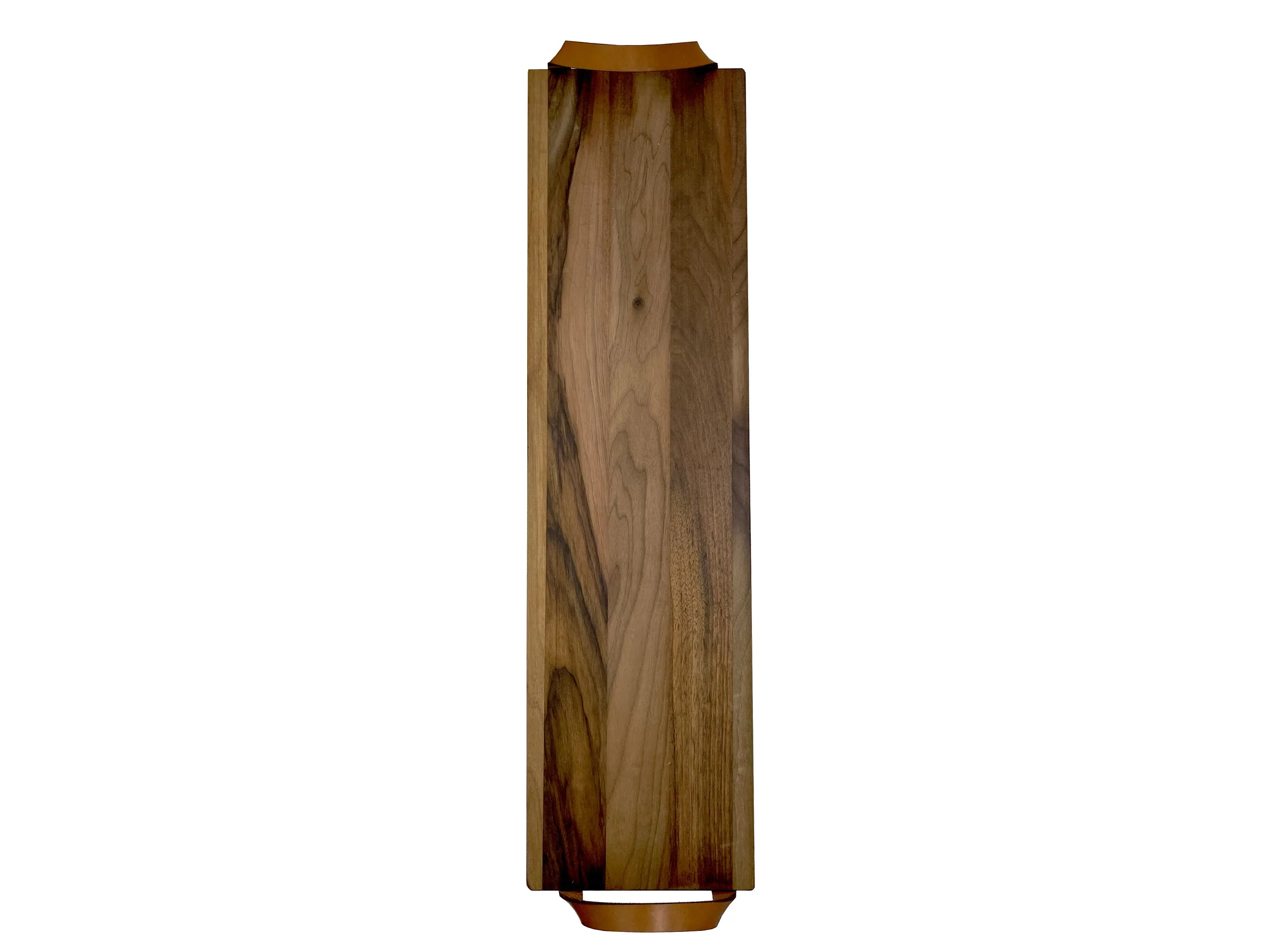Walnoot Serveerplank met Leren Handvatten - Ravels