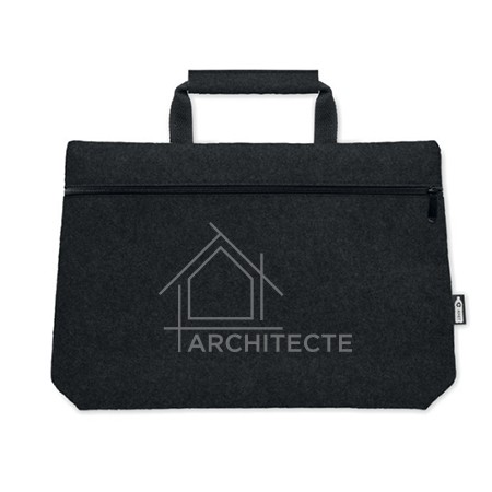 RPET gevoeld laptop tas met rits - Keerbergen