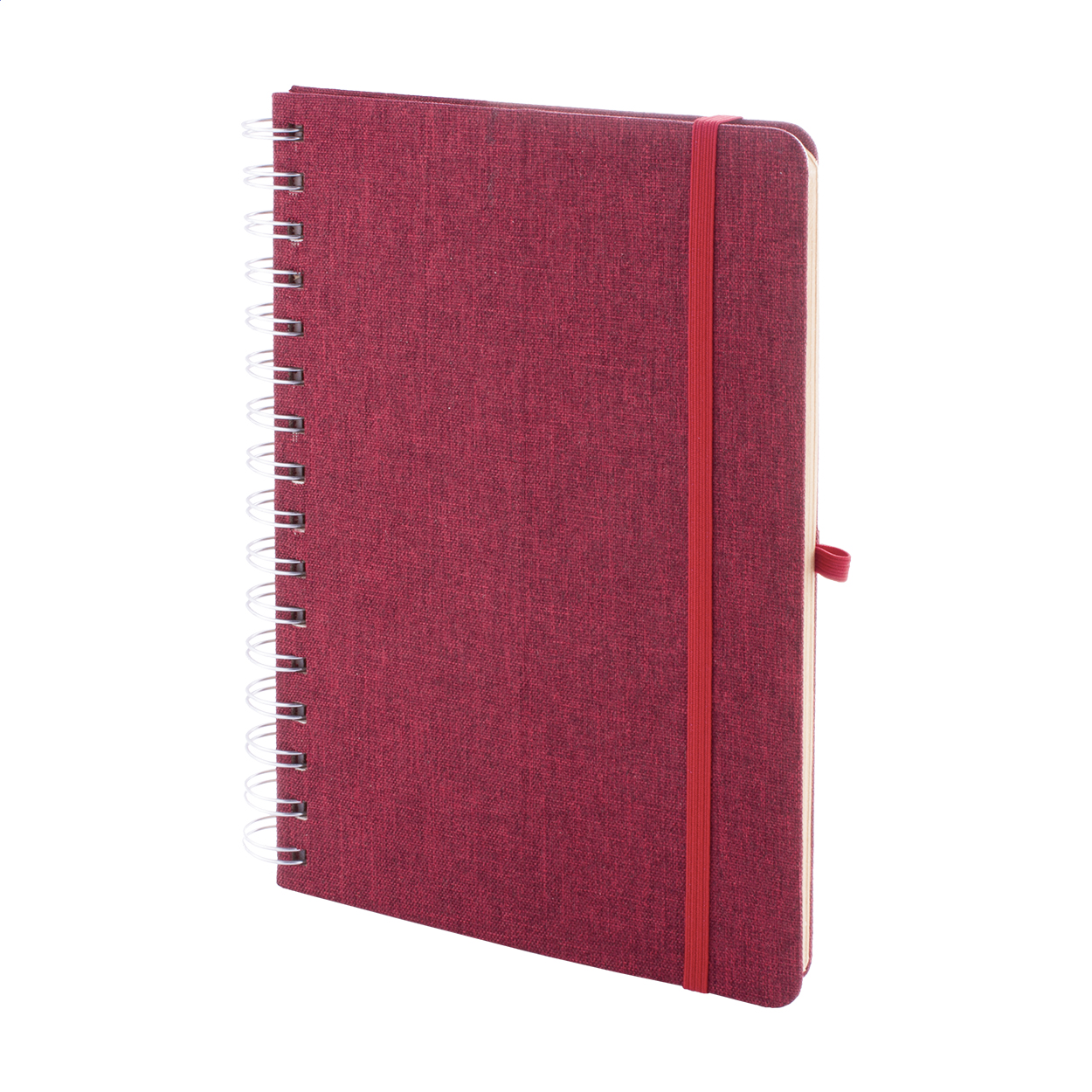 Holbook A5 spiraalnotitieboek van RPET met telefoonhouder en logo