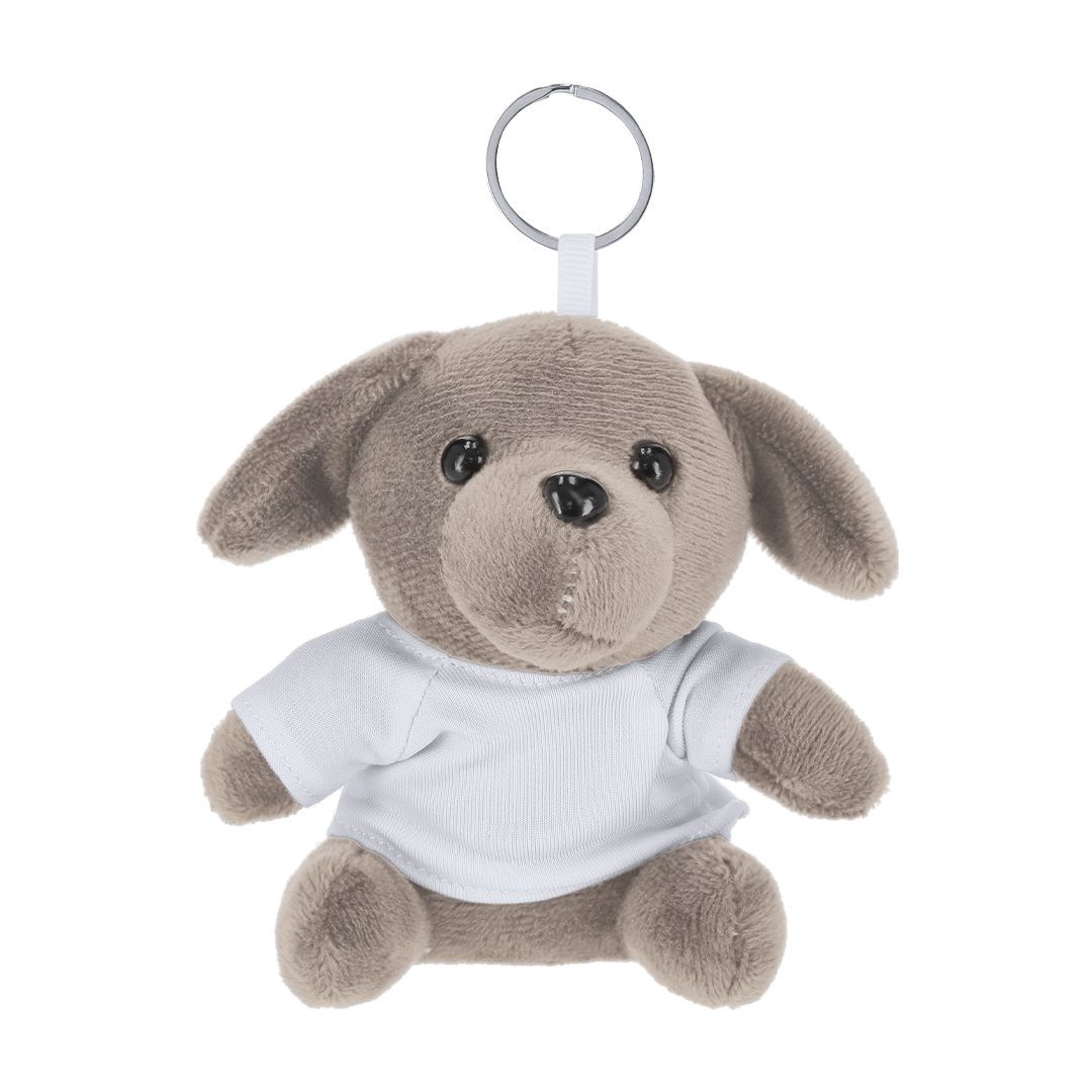 Pluche Puppy Sleutelhanger - Wortegem-Petegem bedrukken met logo
