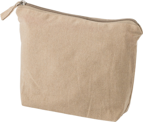 Trousse de maquillage en coton recyclé Cressida