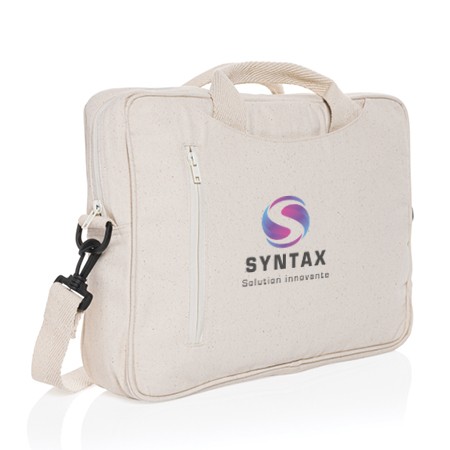 Duurzame Laptop Tas van Gerecycled Katoen - Petegem-aan-de-Leie