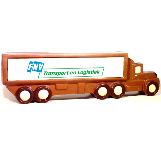 Melkchocolade Vrachtwagen Met Logo - Lokeren