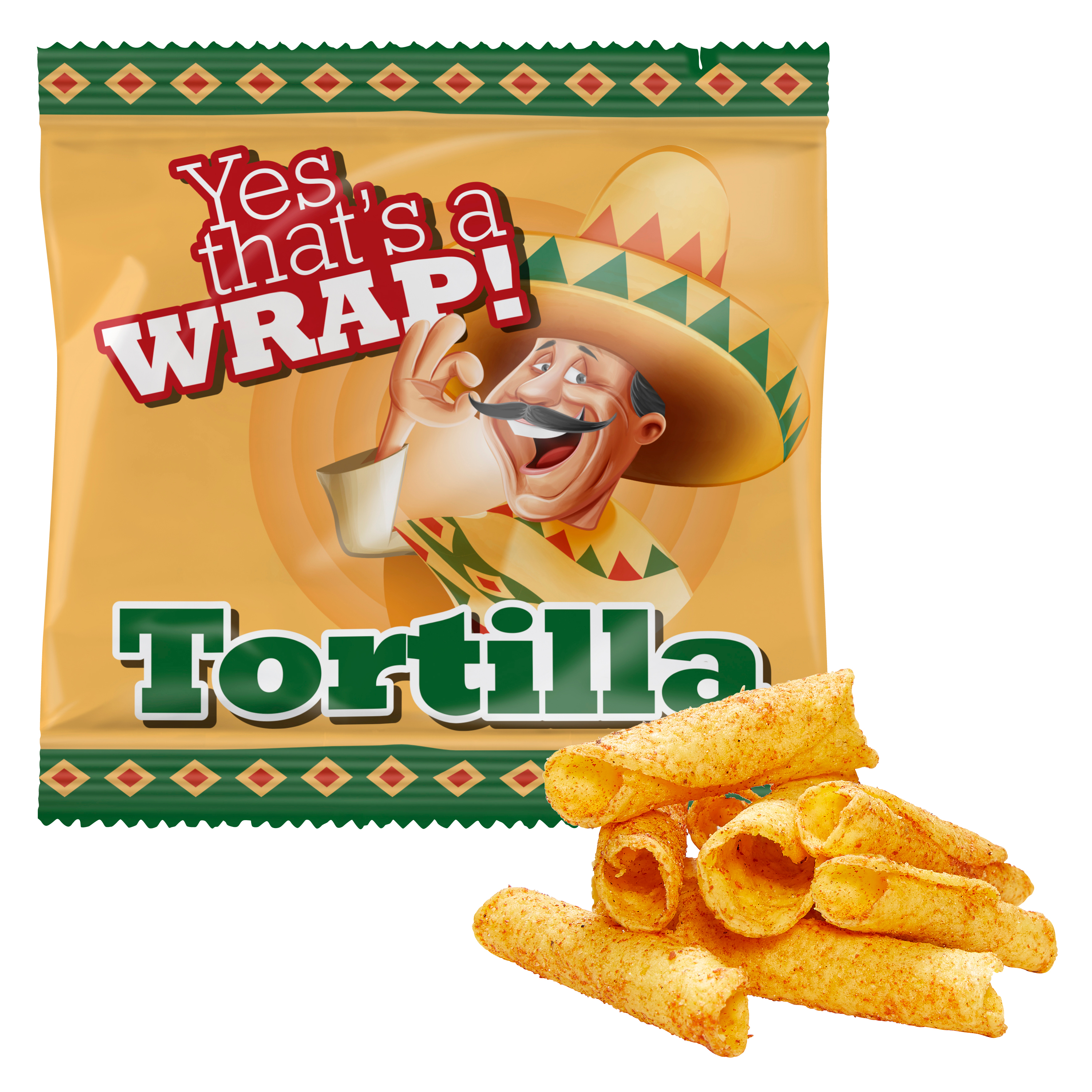 Krokante Bio Tortilla Rolletjes - Wachtebeke bedrukken met logo