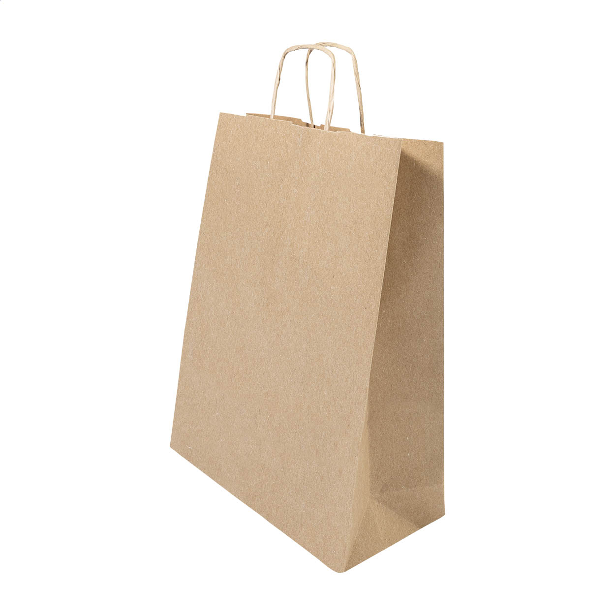 Papbag M papieren geschenktas medium van kraftpapier met uw logo