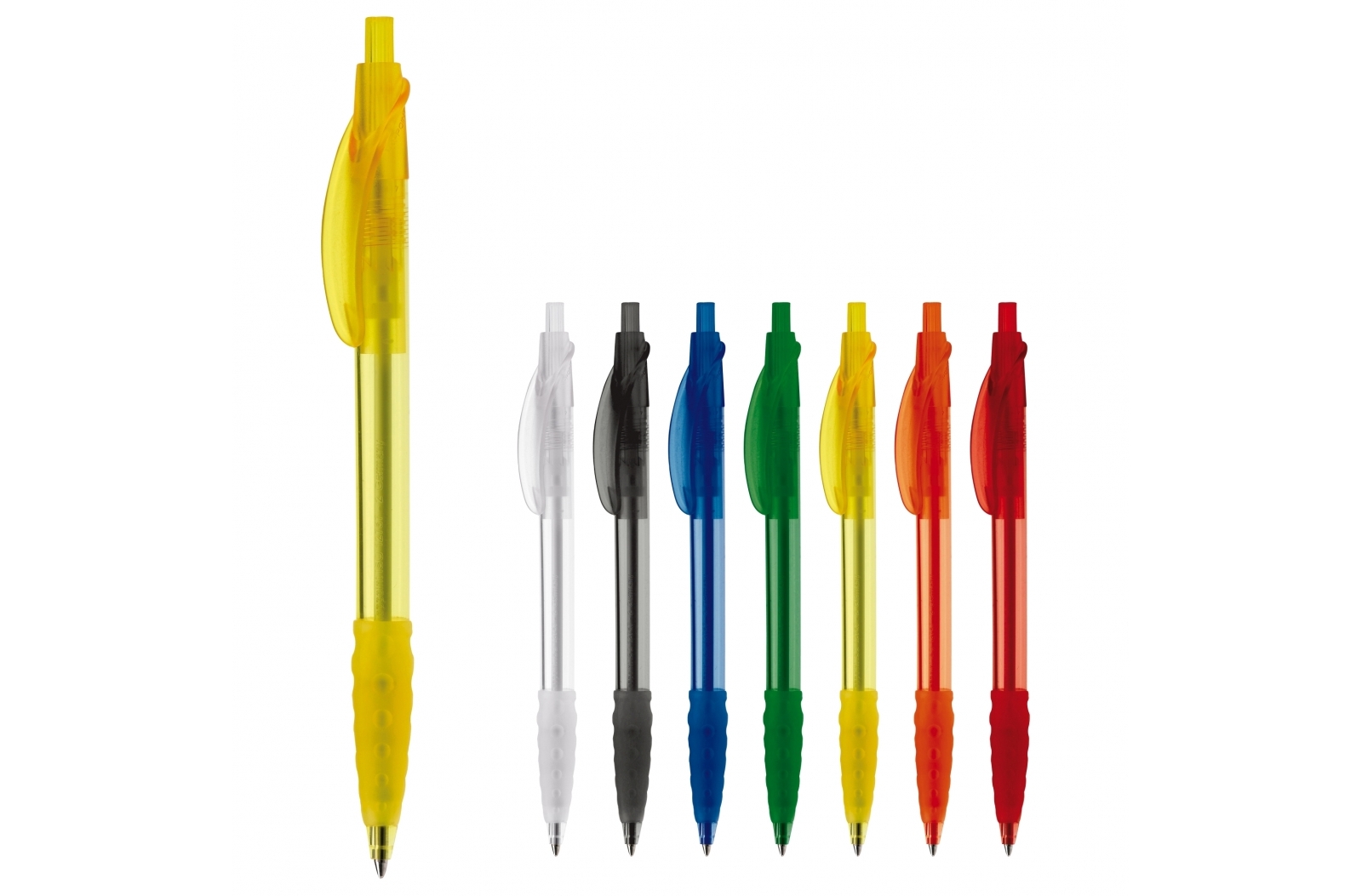 Transparante Cosmo Balpen met Rubberen Greep - Diest