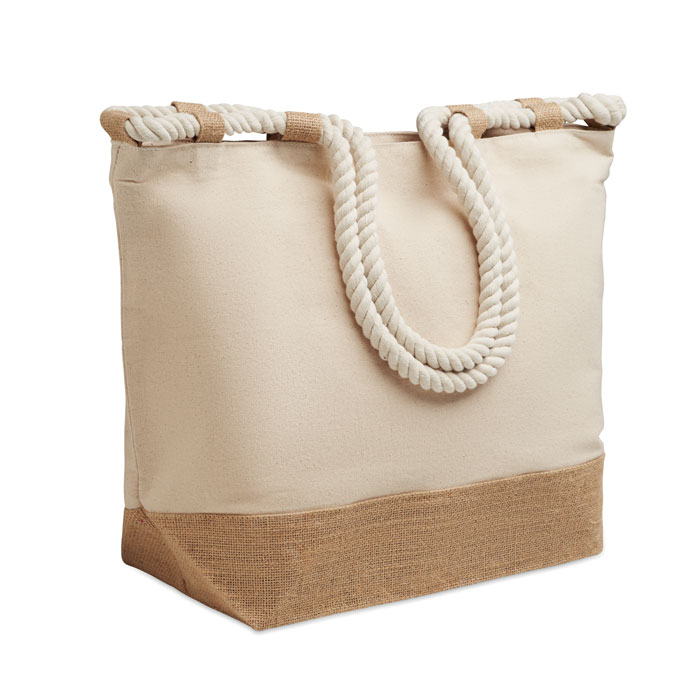 Strandtas canvas/jute