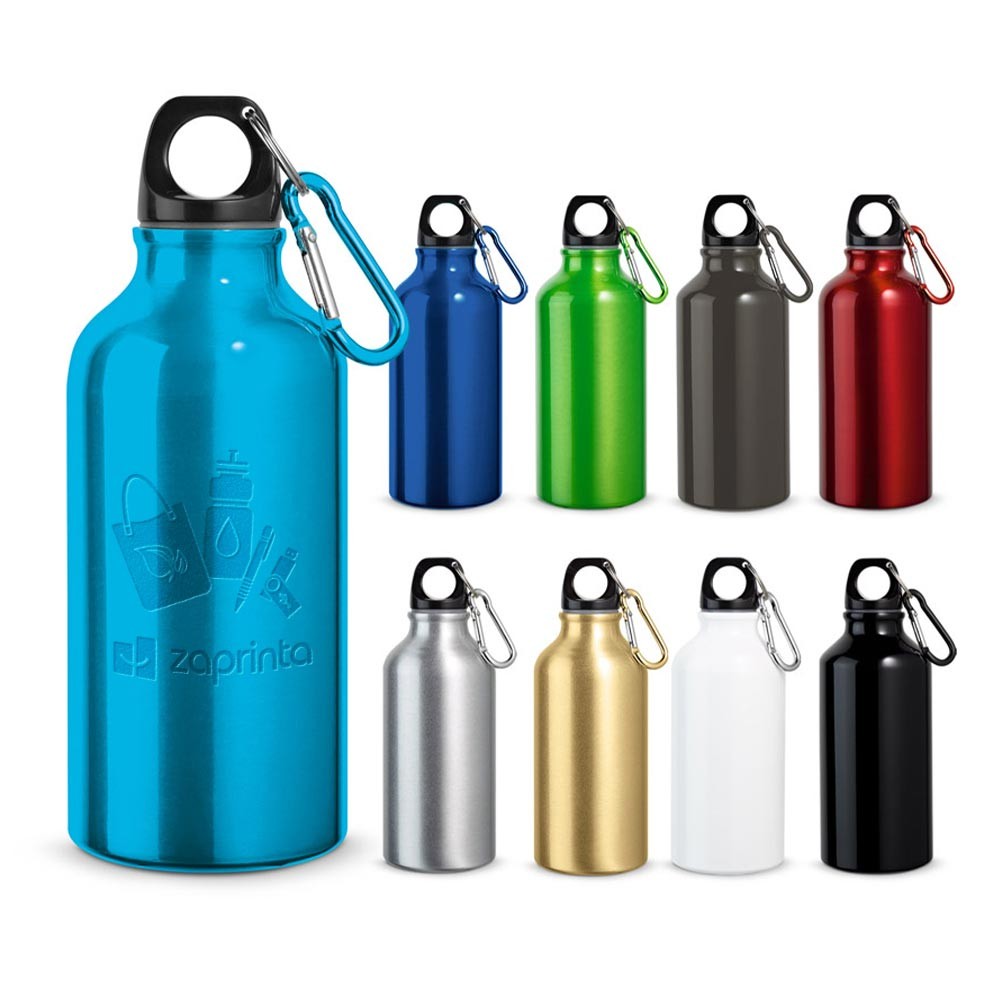 Aluminium Sportfles met Karabijnhaak 400 mL - Oud-Turnhout