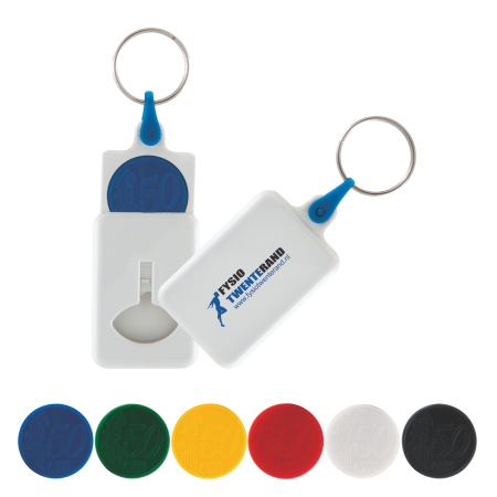 Sleutelhanger winkelwagenmunt met € 0,50 munt - Pepingen