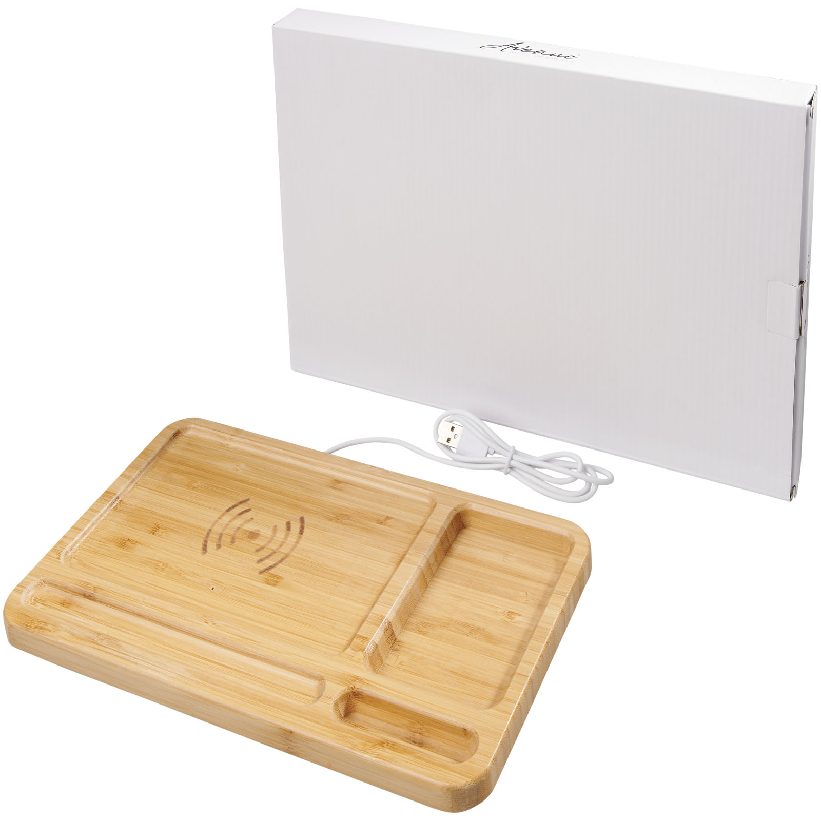 Bamboe Draadloze Oplaadstation Organizer - Bree