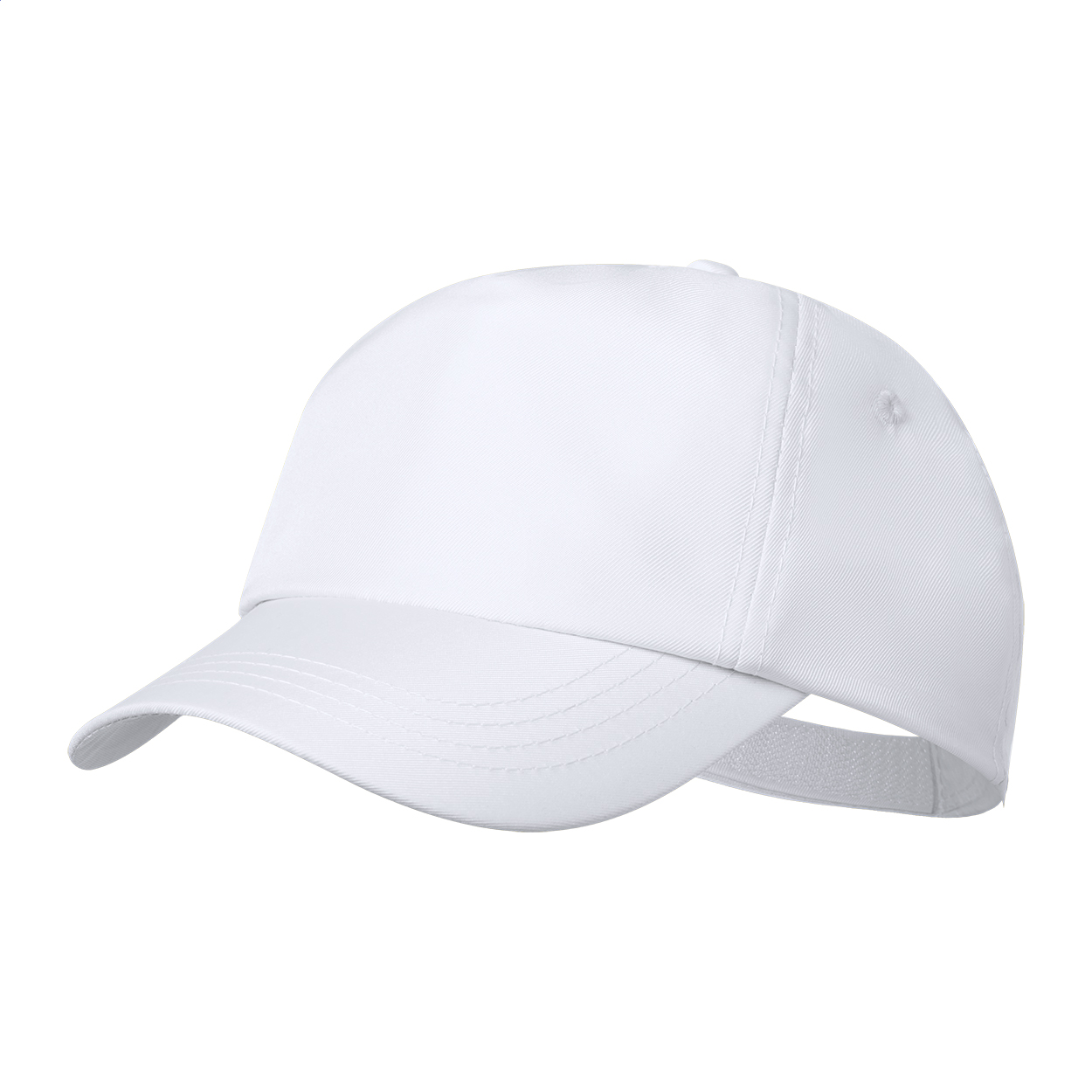 Maddux 5-panel baseballpet van RPET-polyester 180 g/m² met logo