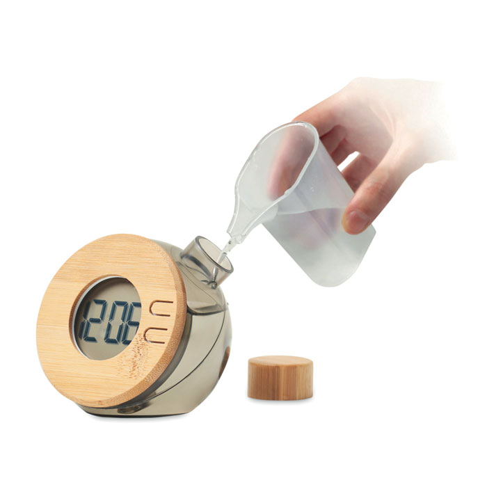 Waterkracht Bamboe LCD Klok - Tongeren