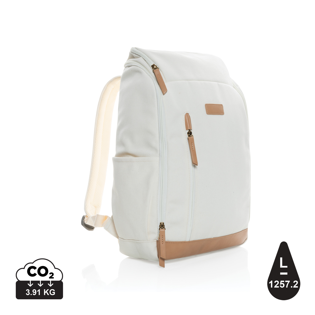 EcoReis 15 inch gerecycled canvas laptoptas - Menen