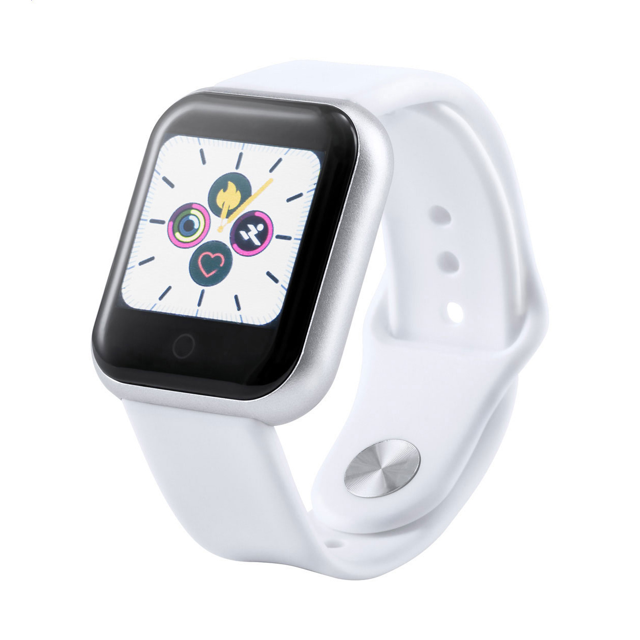 Wristo smartwatch met hartslag- en bloeddrukmeter, bedrukt met logo