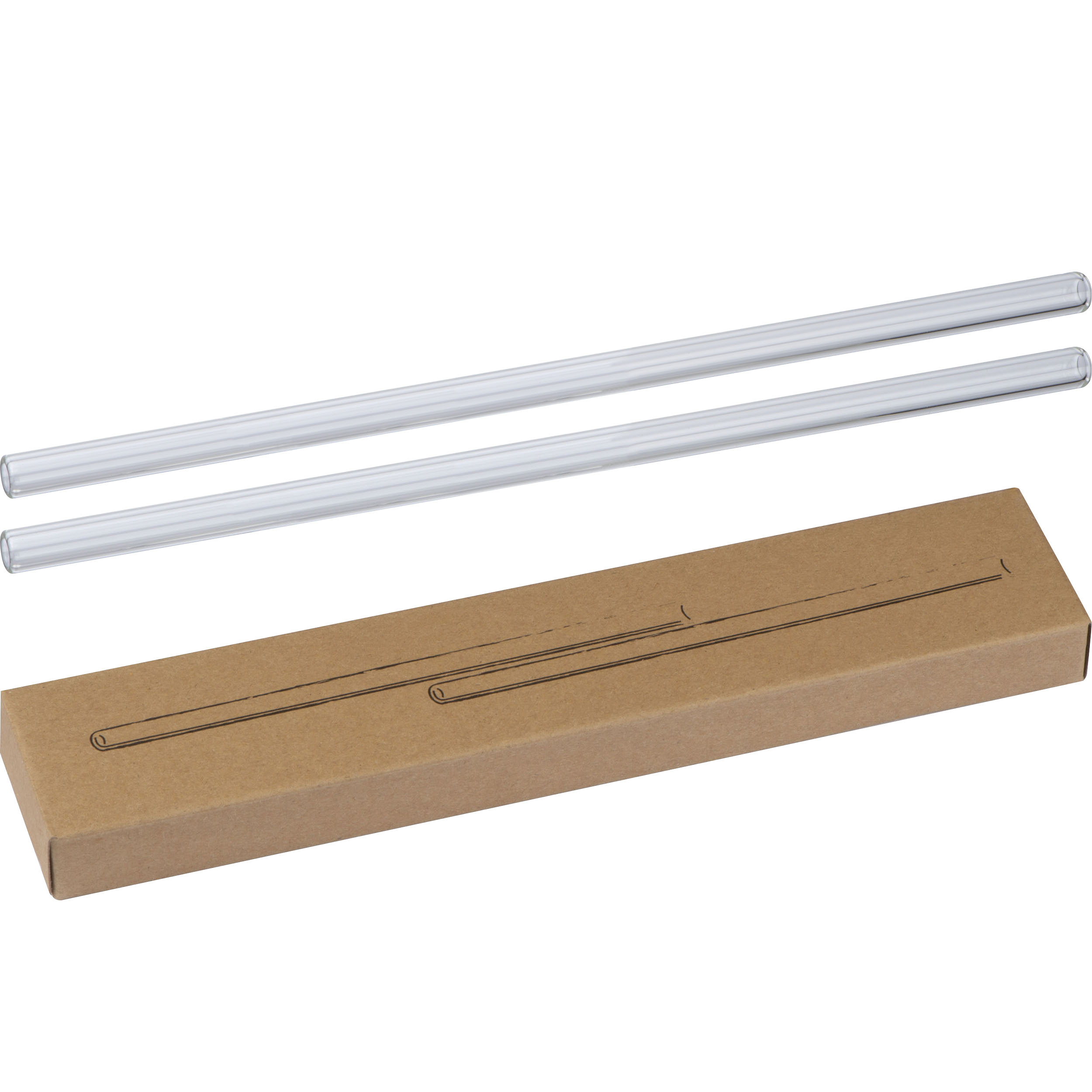 Set van 2 herbruikbare glazen rietjes - Malle