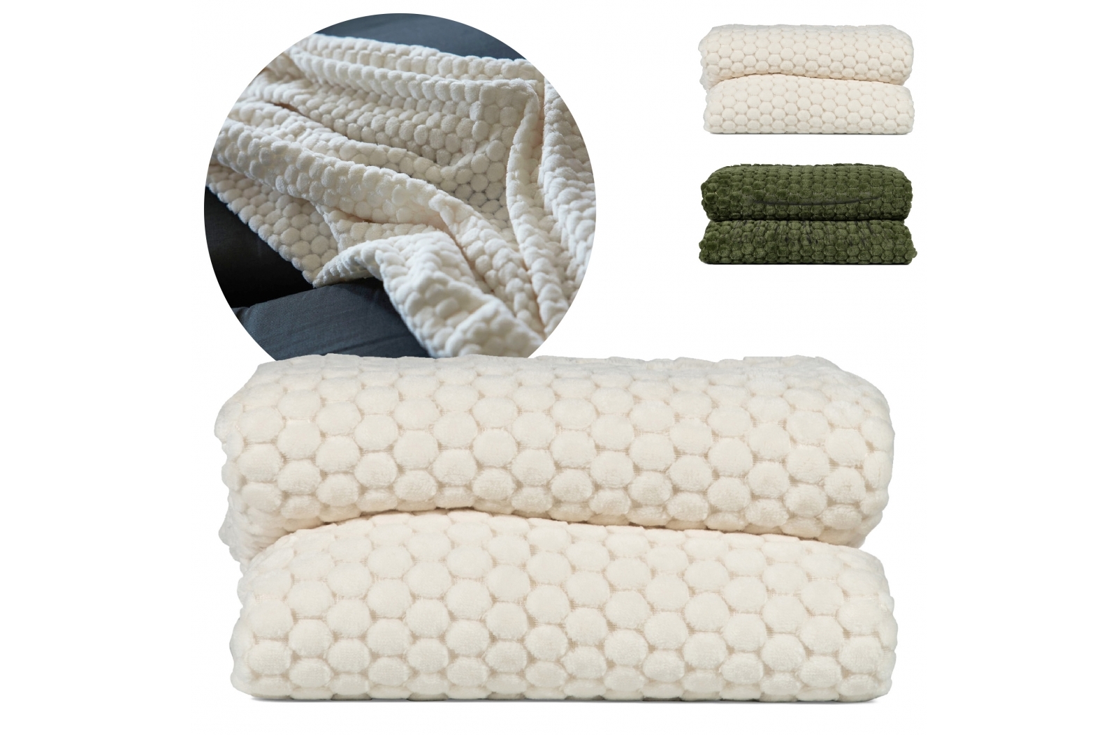 Luxe Natuurpatroon Fleece Plaid - Dentergem