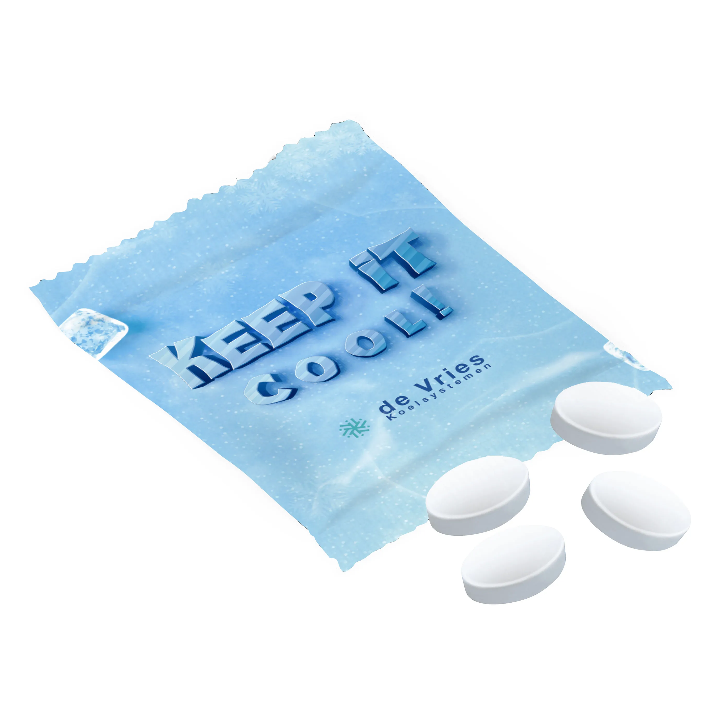 Paper bag with Cool-Ice pastilles