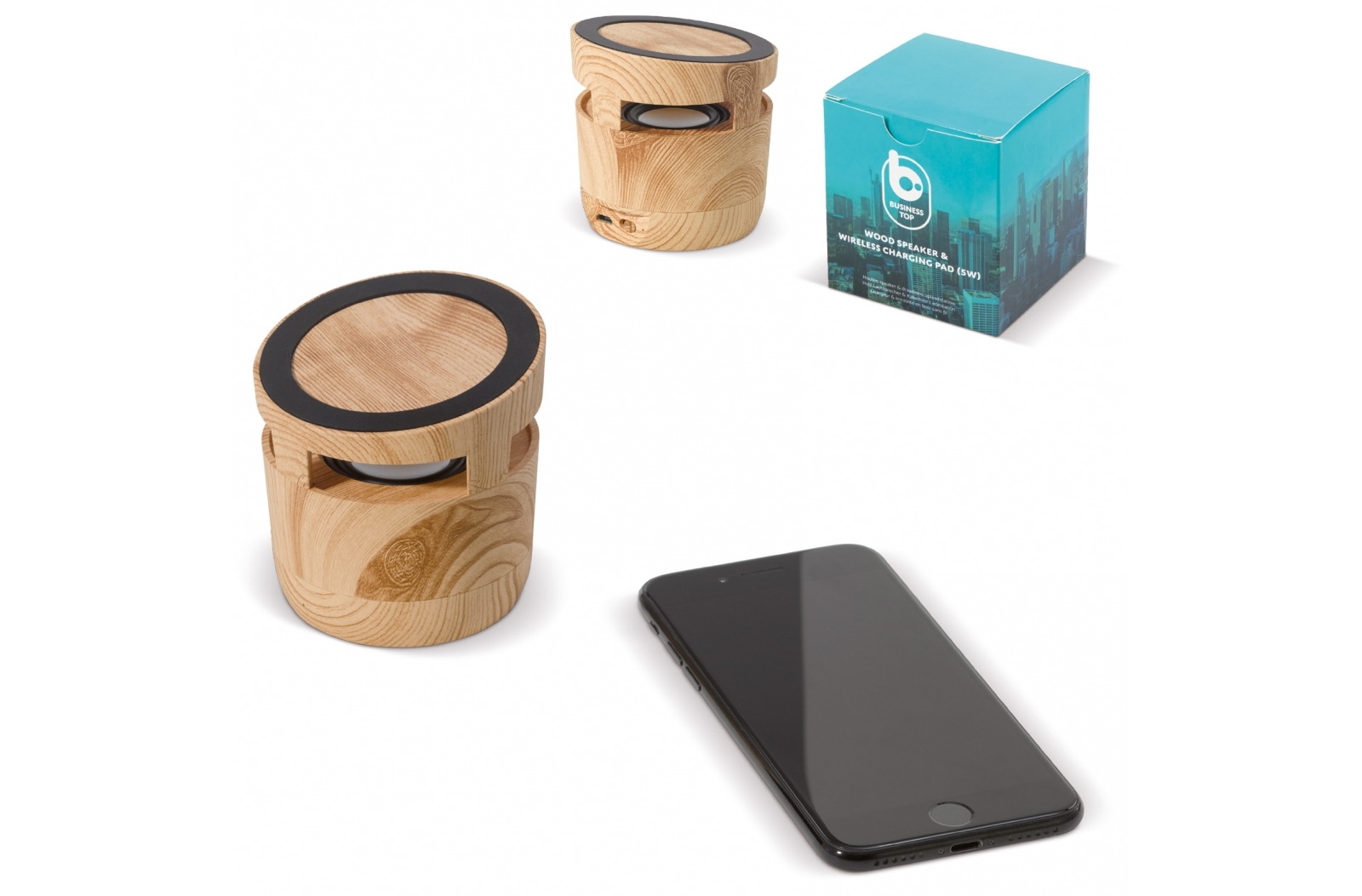 Houten Luxe Speaker en Draadloze Lader - Lichtervelde