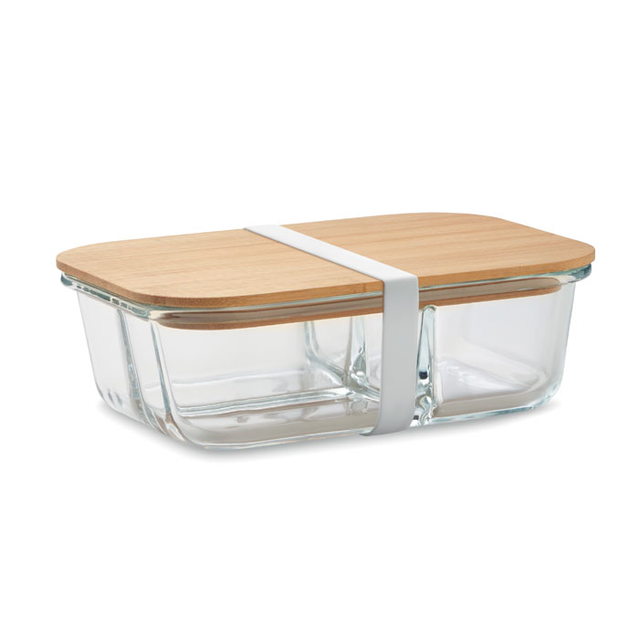Glazen lunchbox met bamboedeksel - Borsbeke
