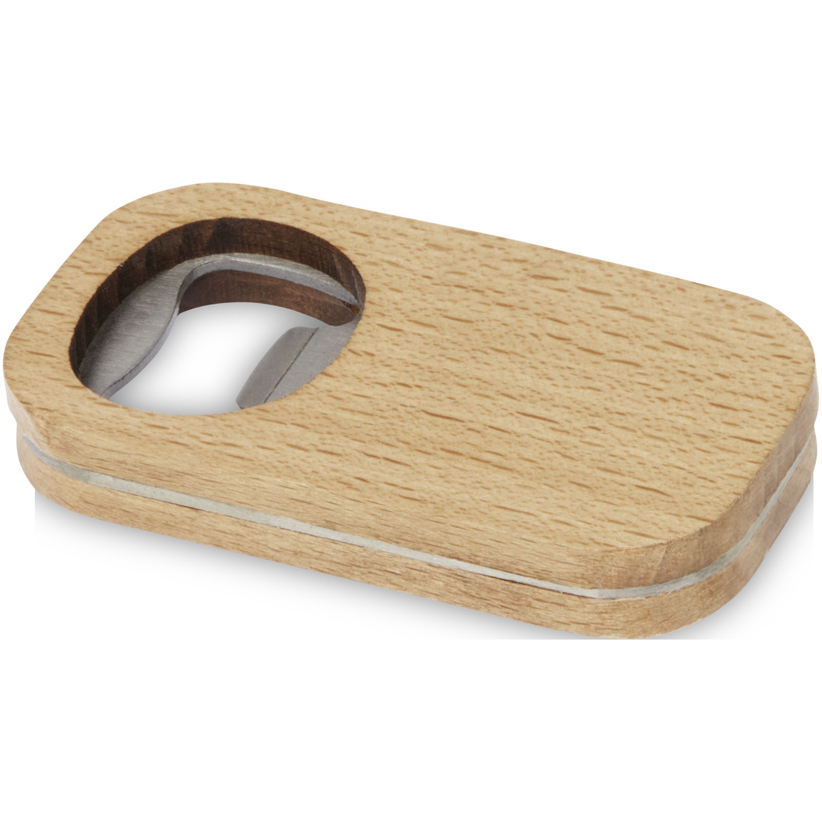 Houten RVS Flesopener - De Pinte