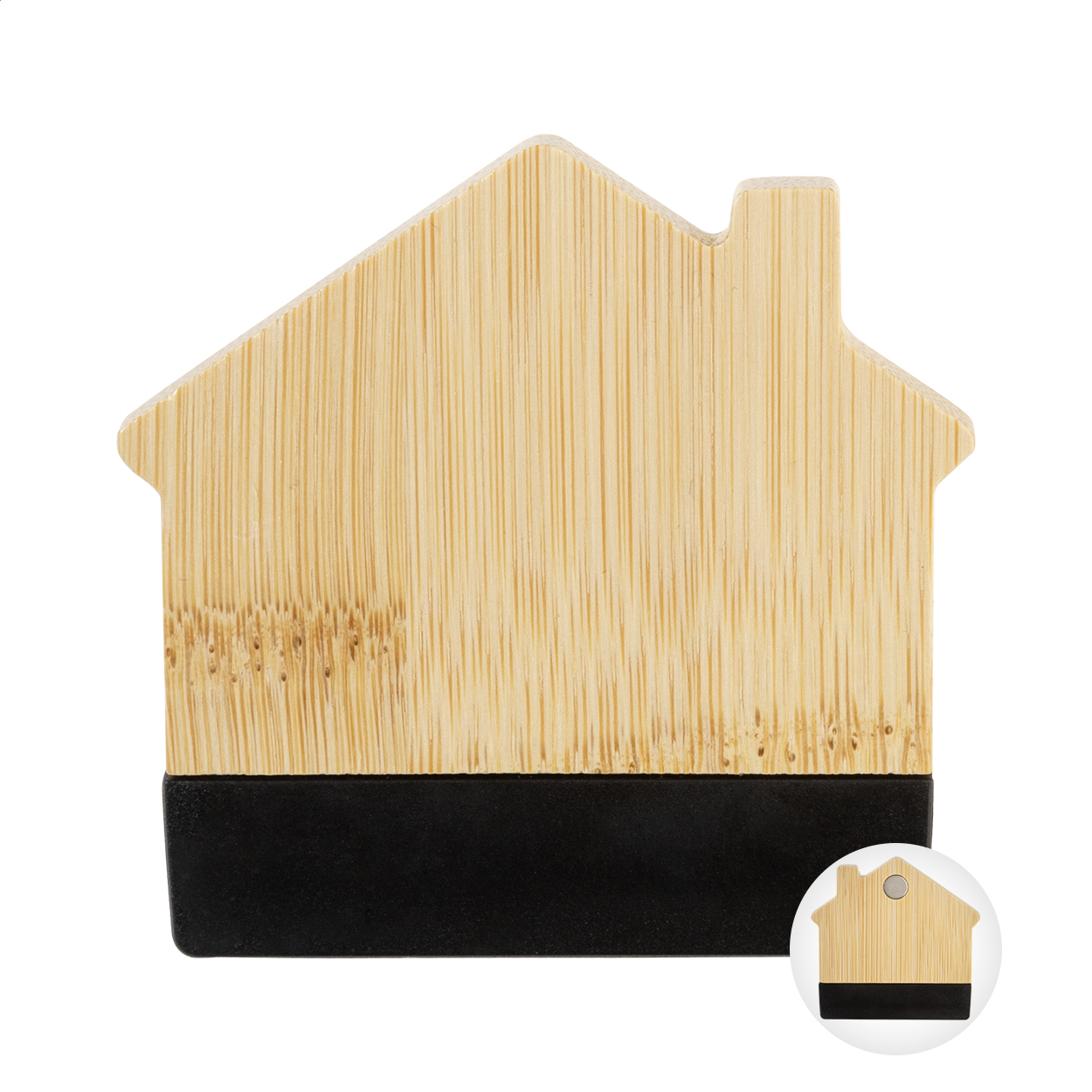 Bamboe Huis Clip-Magneet - Lommel bedrukken met logo
