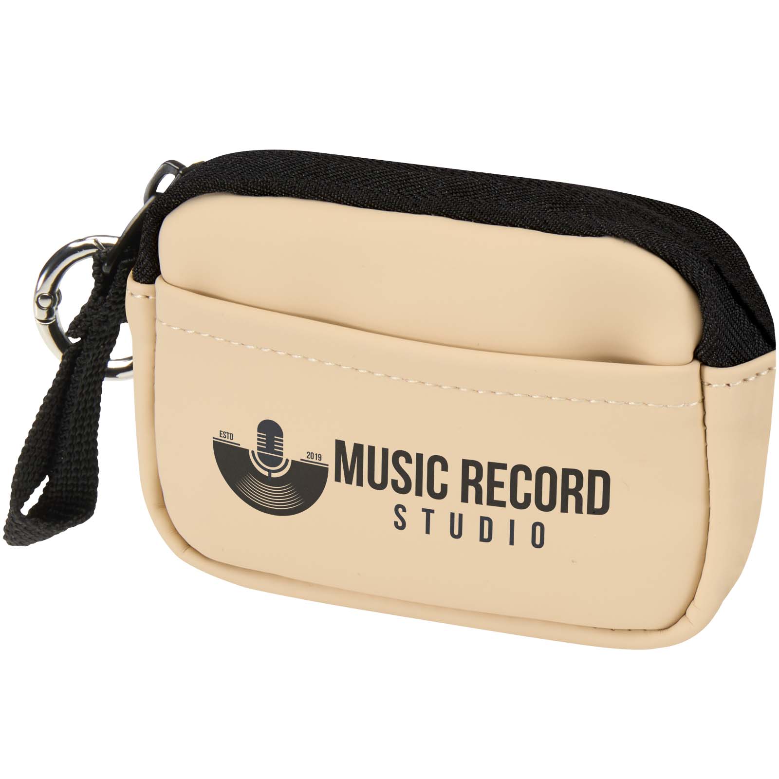 Resi Plus portemonnee met clip van GRS gerecycled PU-leer, met logo