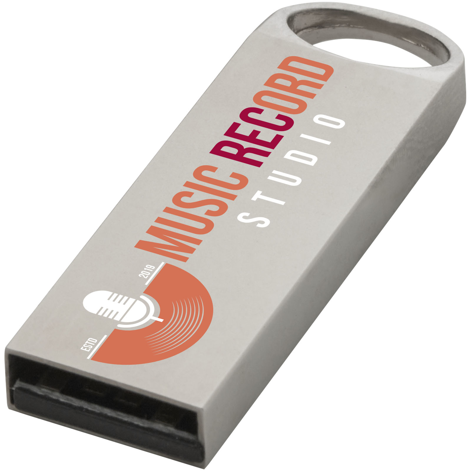 Compacte en lichte metalen USB 3.0-stick met logo, modern design bedrukken met logo