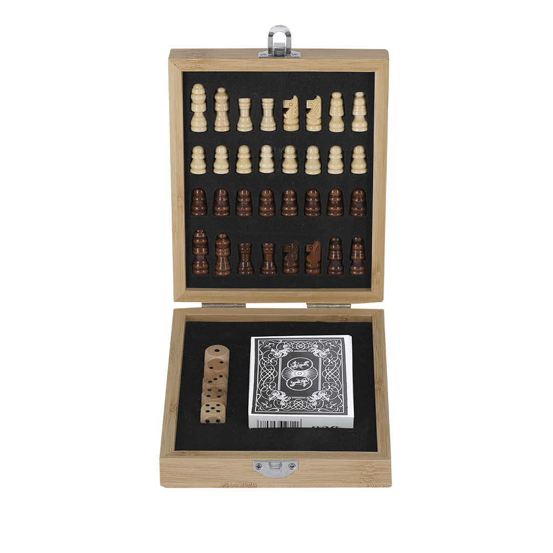 Bamboe Checkmate Elite Speelset - Idegem bedrukken met logo