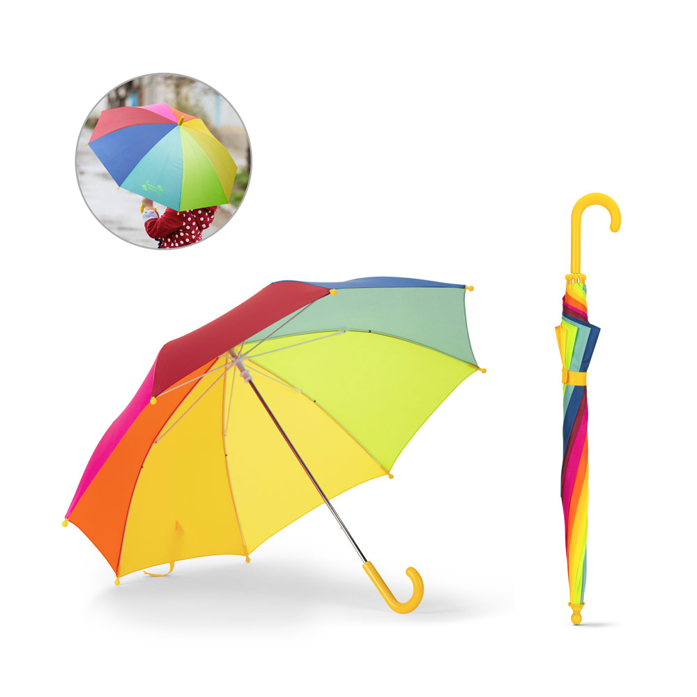 Kleurrijke Kinderparaplu Regenboog - Oosterzele