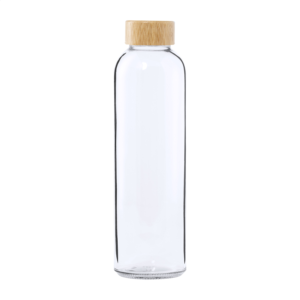 Bokol drinkfles van glas met bamboe dop, 500 ml, met uw logo bedrukken met logo