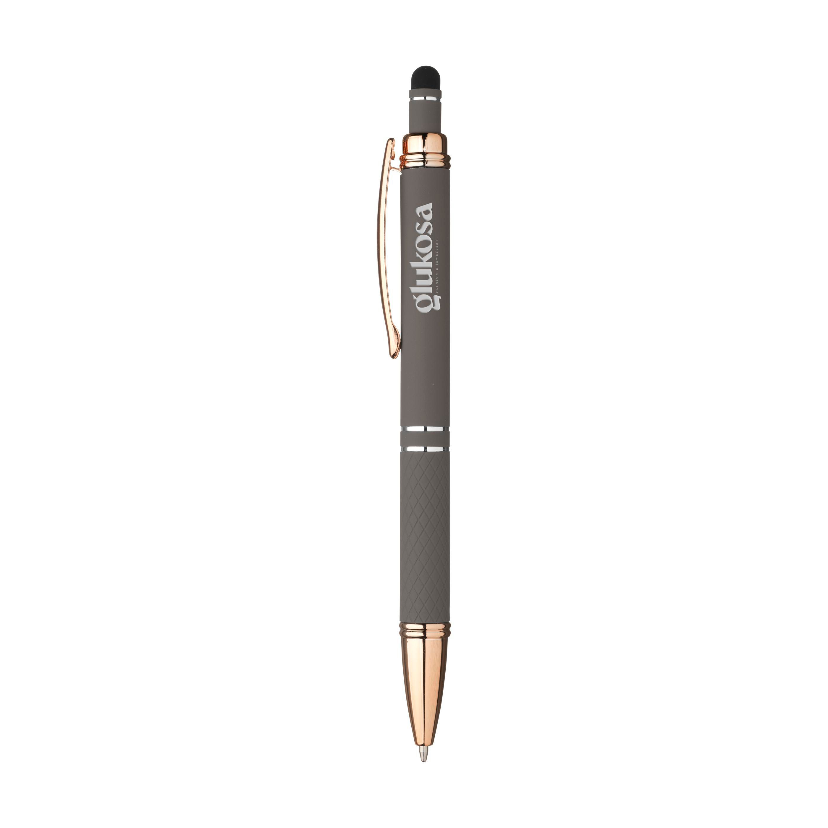 Luna RCS Gerecycled Alu Rose stylus pen bedrukken met logo