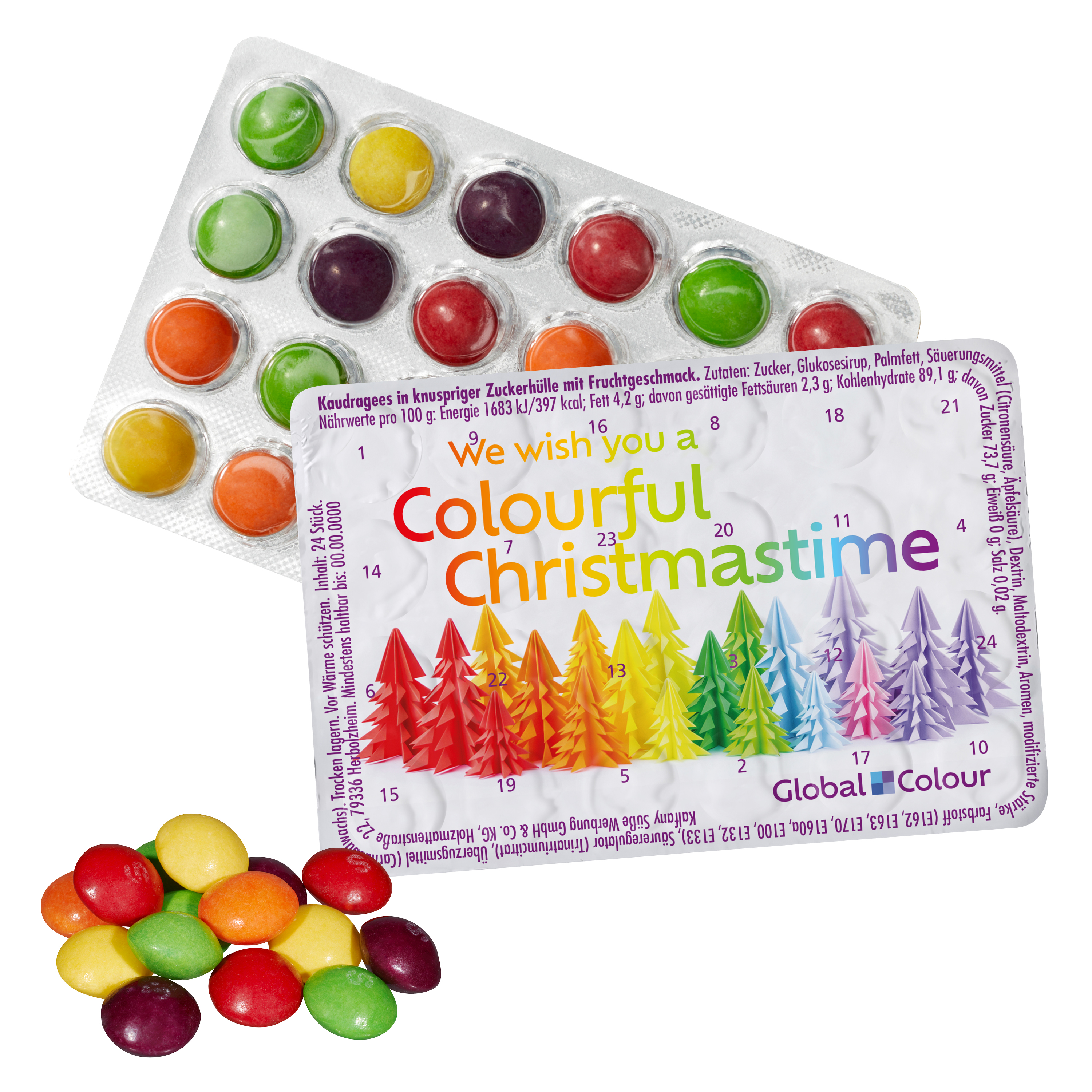 Mini Skittles Advent Calendar - Heers bedrukken met logo