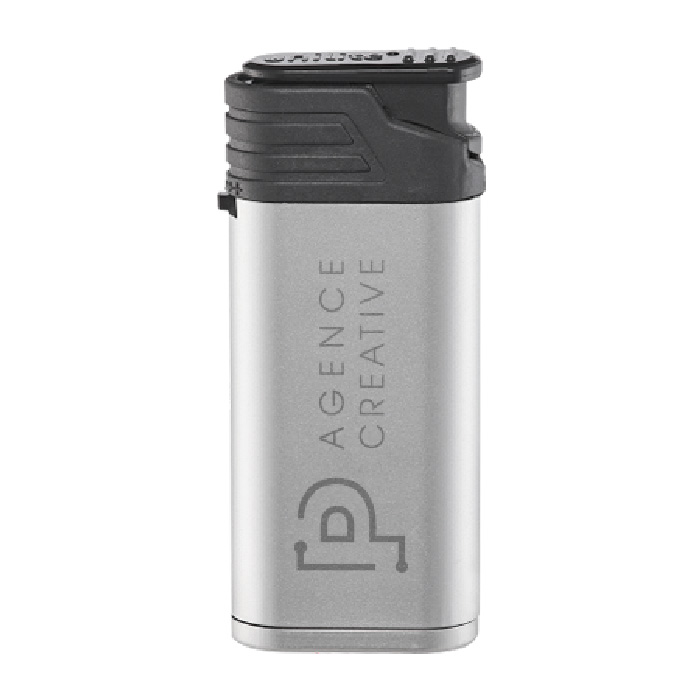 Zilveren Elektronische Stormaansteker - Pelt bedrukken met logo