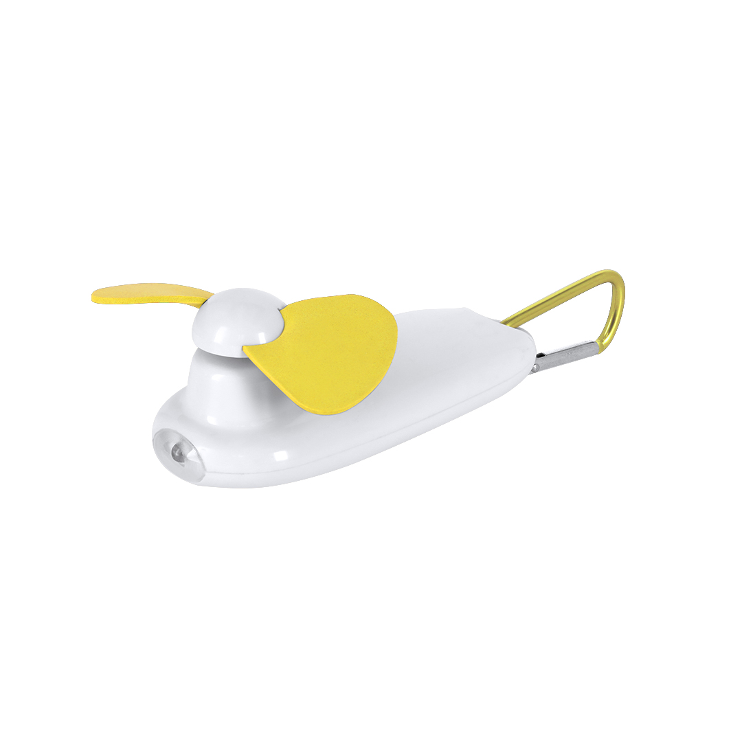 Luxe draagbare ventilator met zaklamp en karabijnhaak - Bilzen
