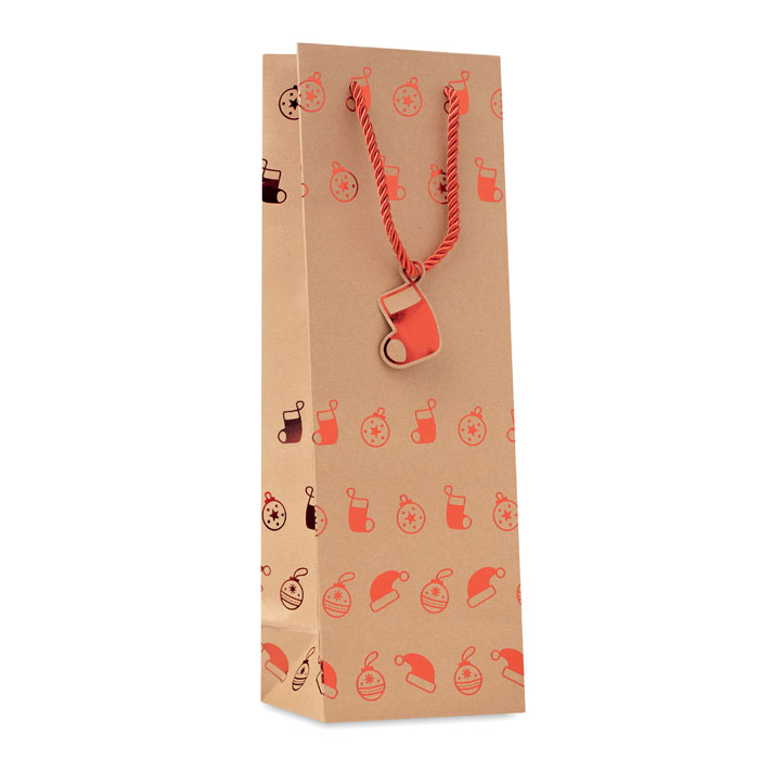 Wijn cadeautas met patroon - Liedekerke